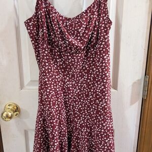 Elegant Floral Red Romper